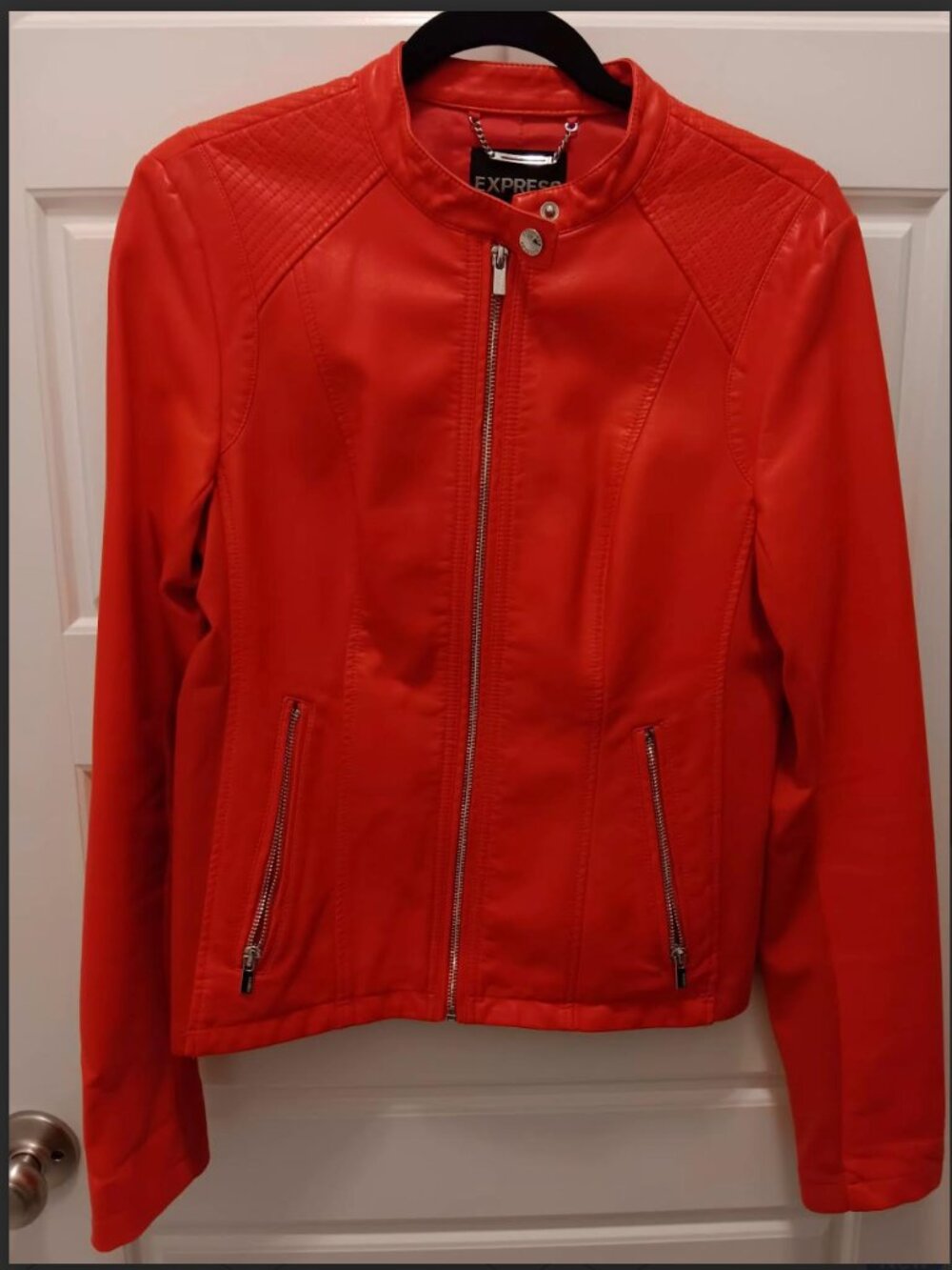 Express Faux Leather Jacket, Medium